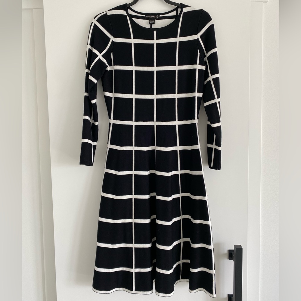 Esperanza Plaid Sweater Dress